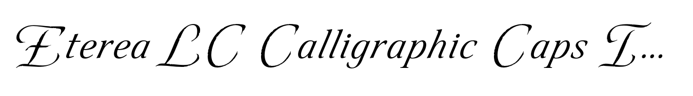 Eterea LC Calligraphic Caps Italic image